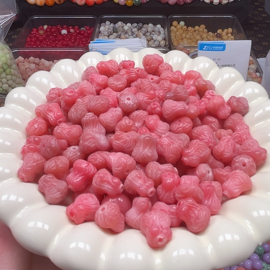 菩提根/象牙果手串卡12粉色白菜20颗