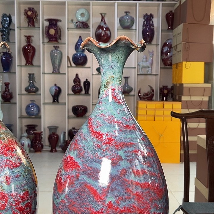 京***玩钧瓷瓷片钧瓷摆件钧瓷摆件