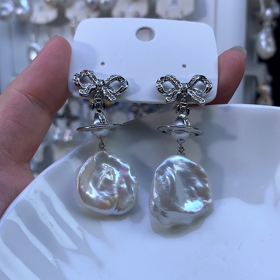 合金淡水珍珠耳饰福利3472有瑕