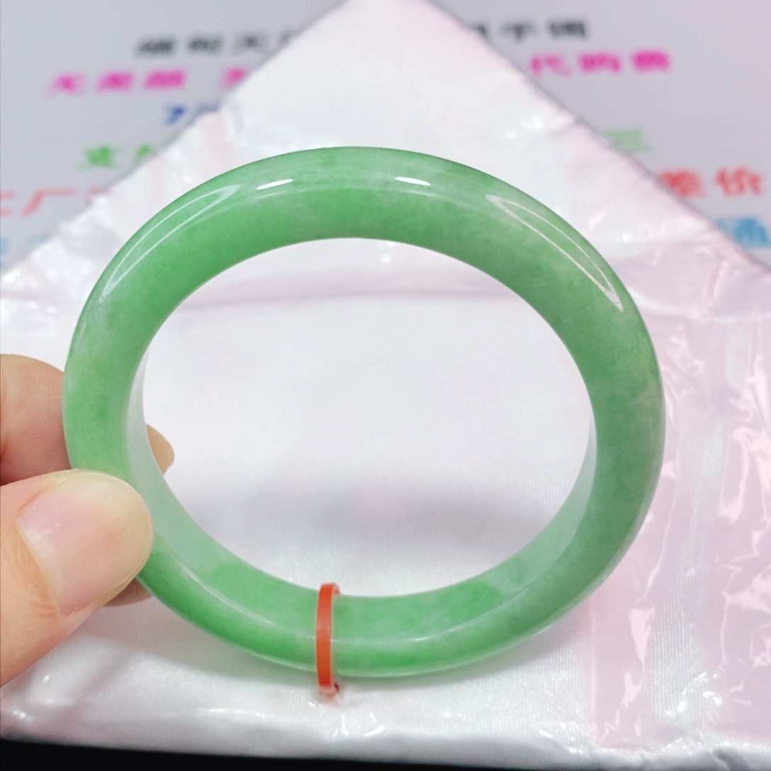 未镶嵌手镯翡翠53.5圈口正圈