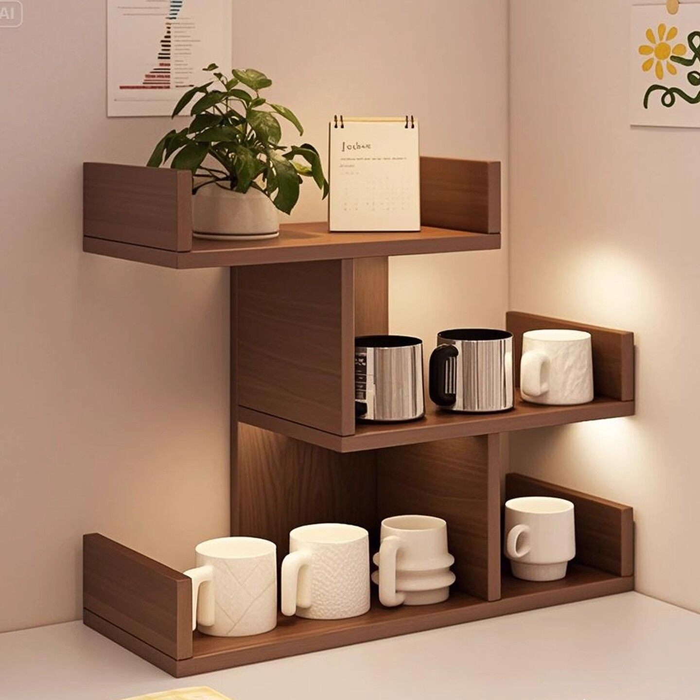 桌面置物架电脑桌上书架家用书桌多层现代简易学生办公收纳架书架