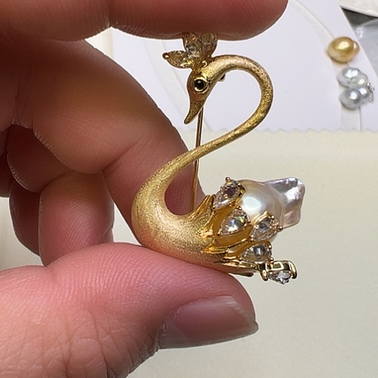 未镶嵌胸针海水珍珠