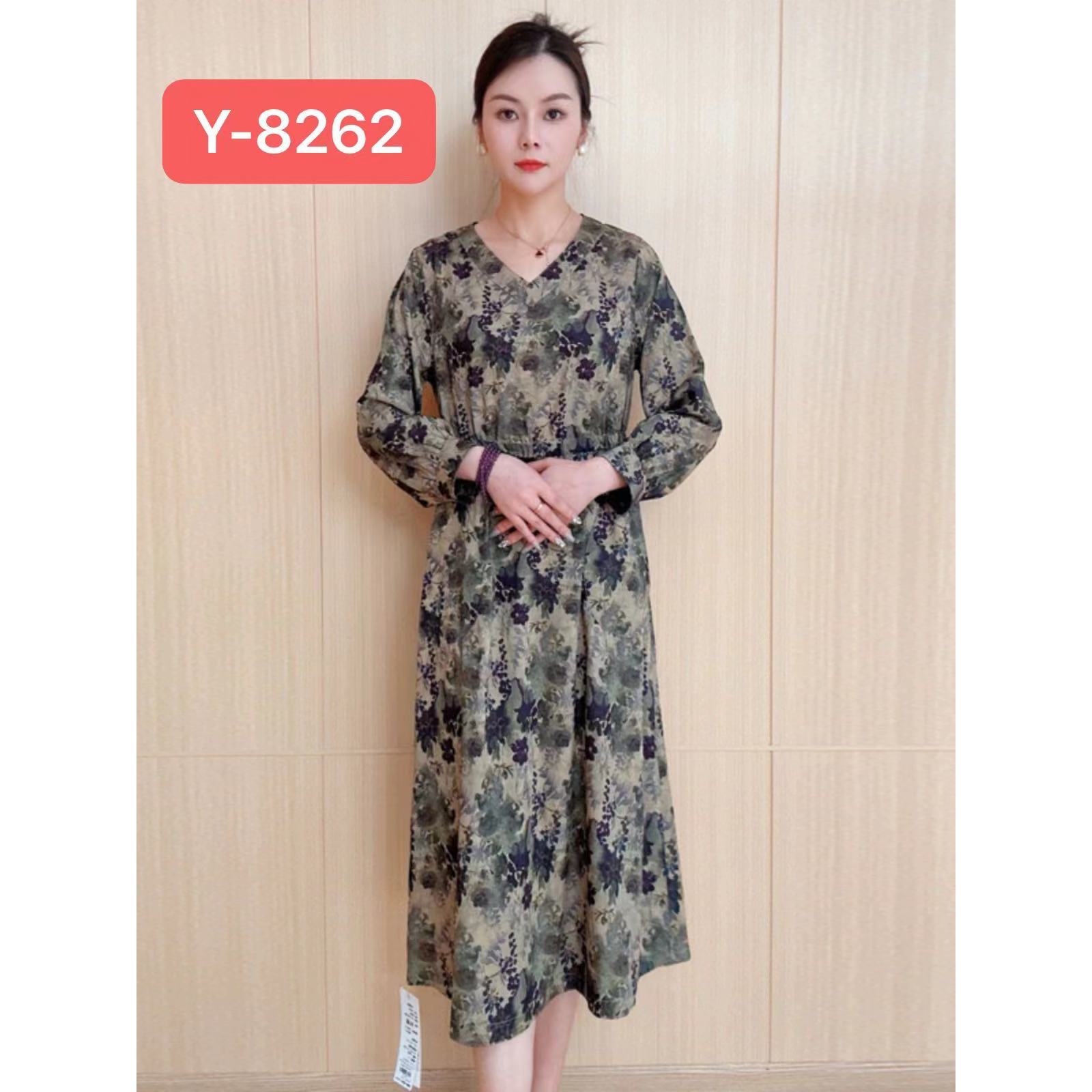 Y-8262-35新款舒适时尚双面双穿连衣裙