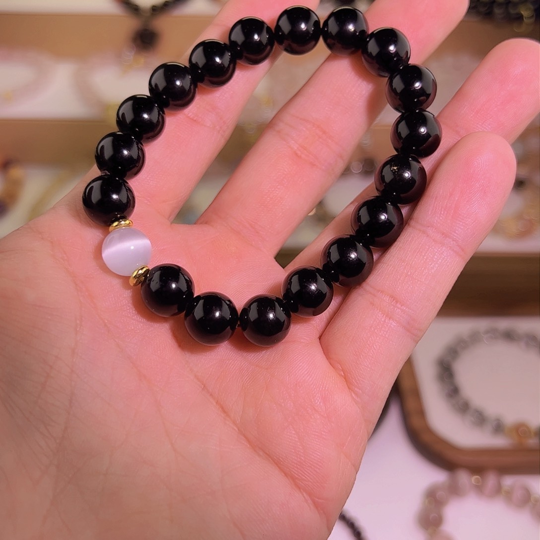 黑曜岩手串未镶嵌