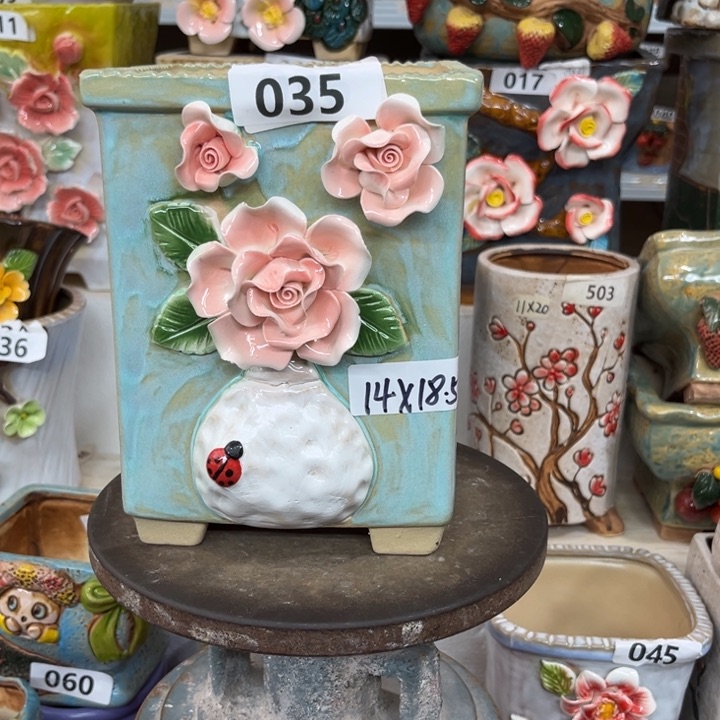 紫砂花盆粗陶材质多肉花盆