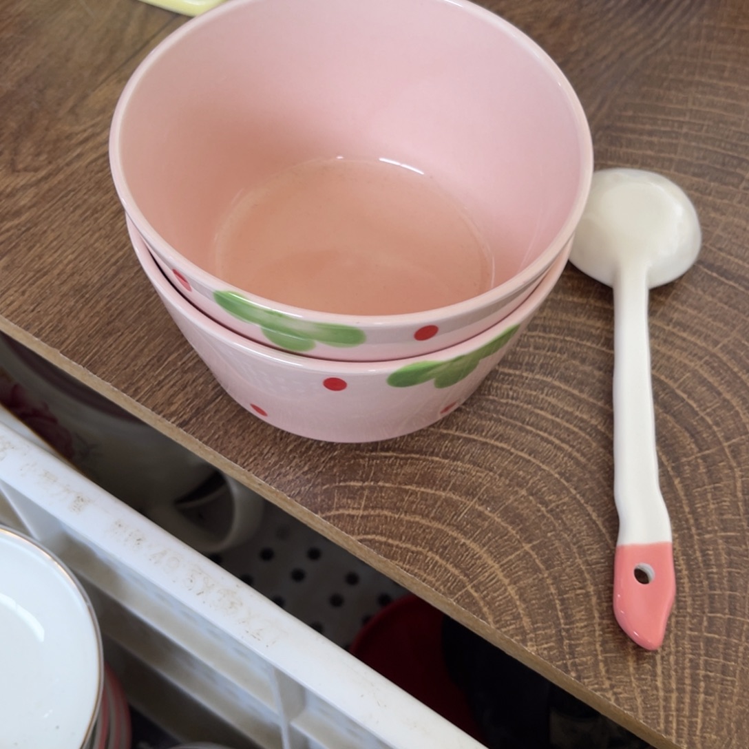 微微瑕陶瓷餐具陶瓷餐具2碗2勺