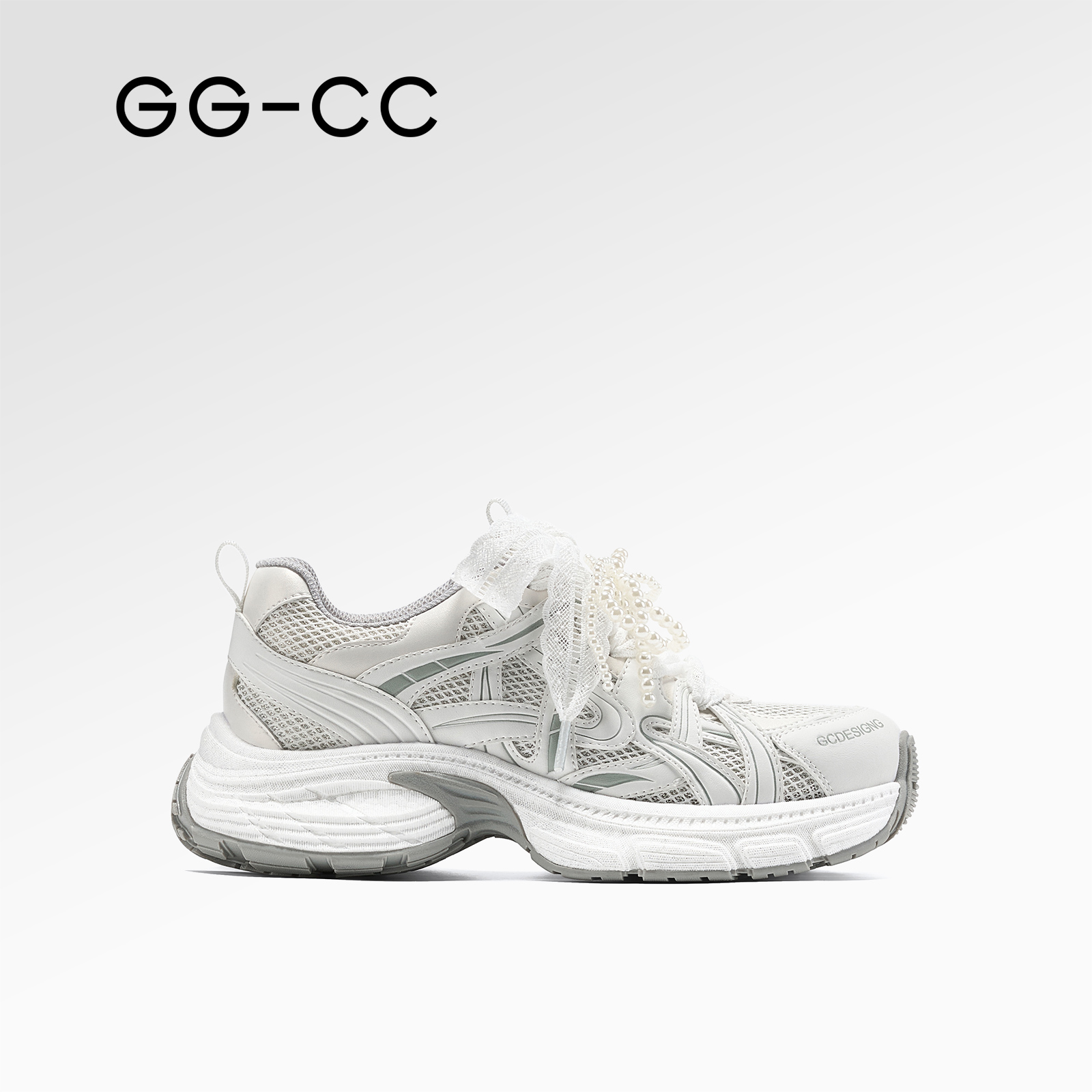 GG-CC【直播专享】2025夏季新款芭蕾风老爹鞋网面休闲鞋8682