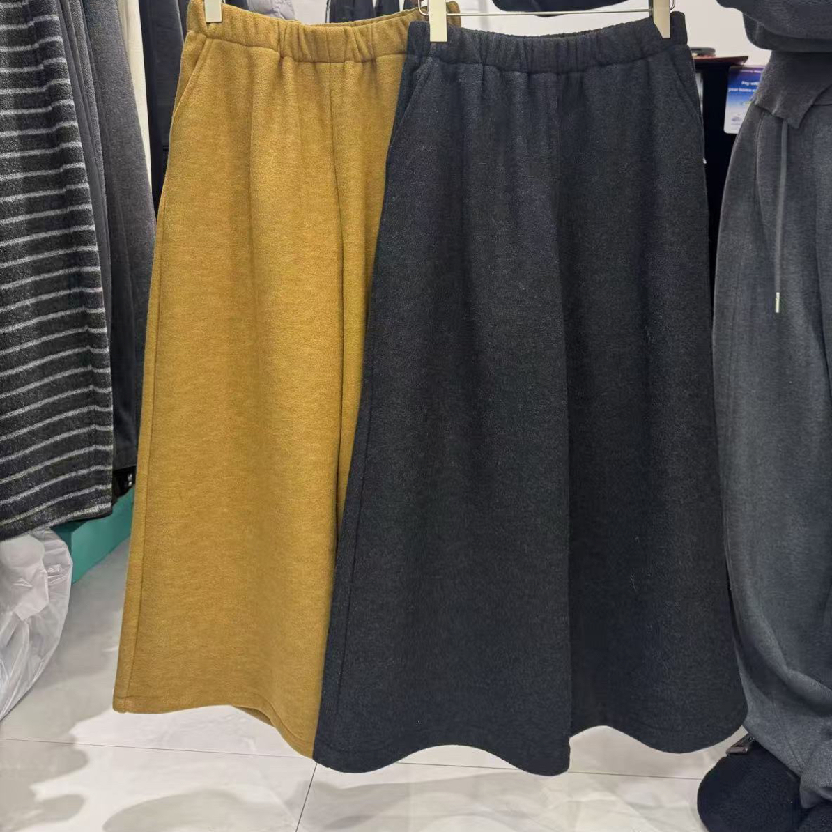 设计师款小众裤子秋冬阔腿裤宽松百搭