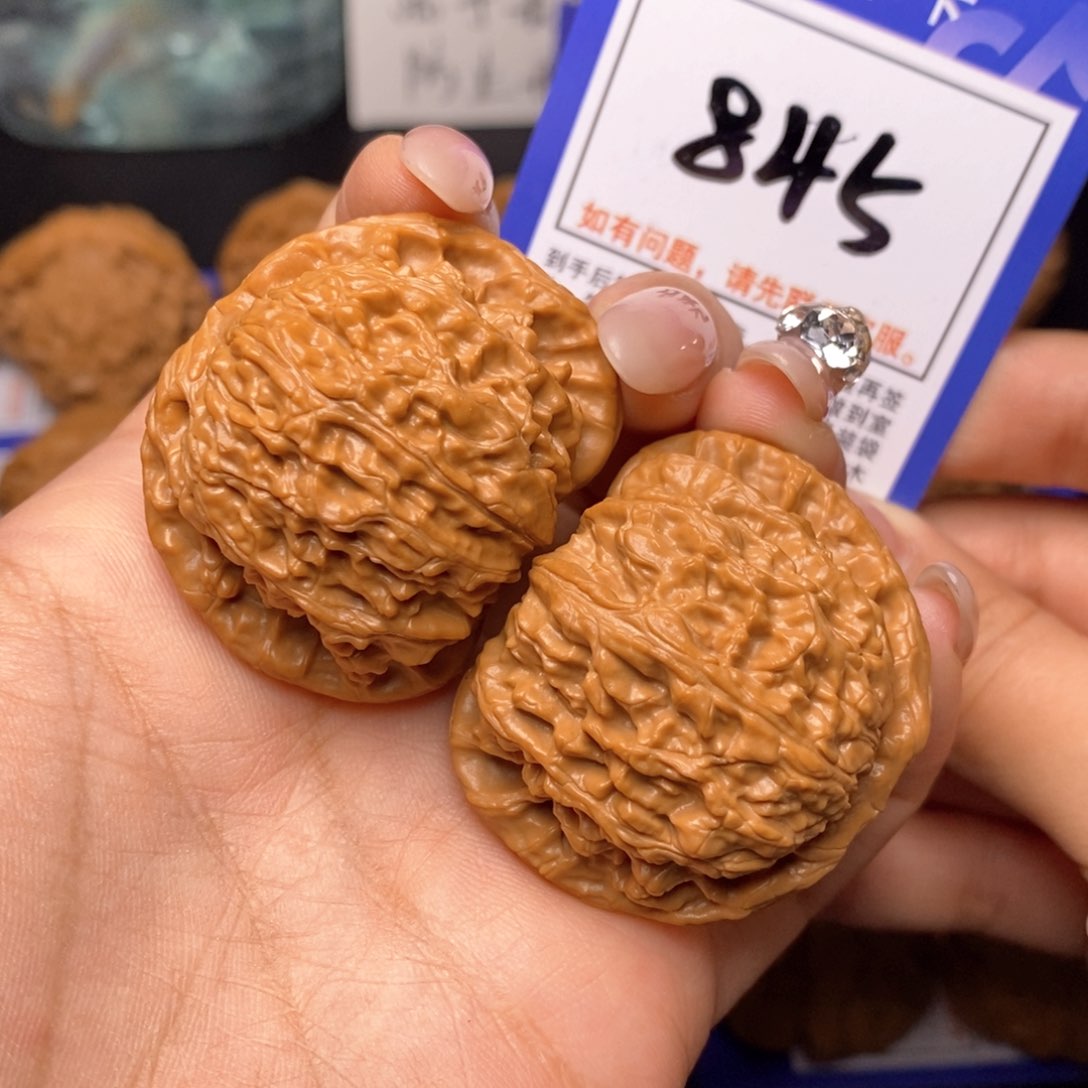 文玩核桃把件42全品白狮子845