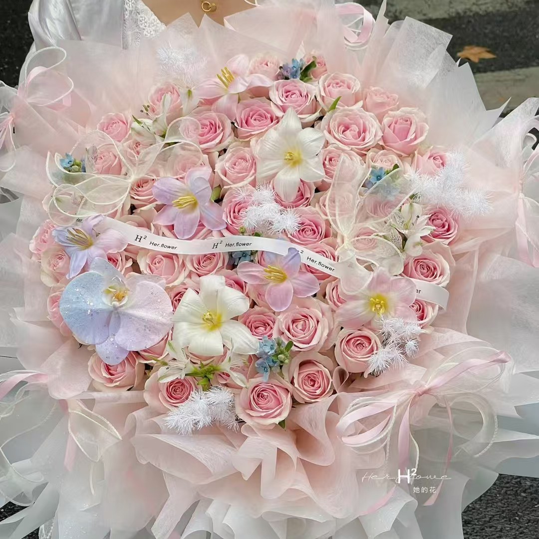 粉色少女心大花束