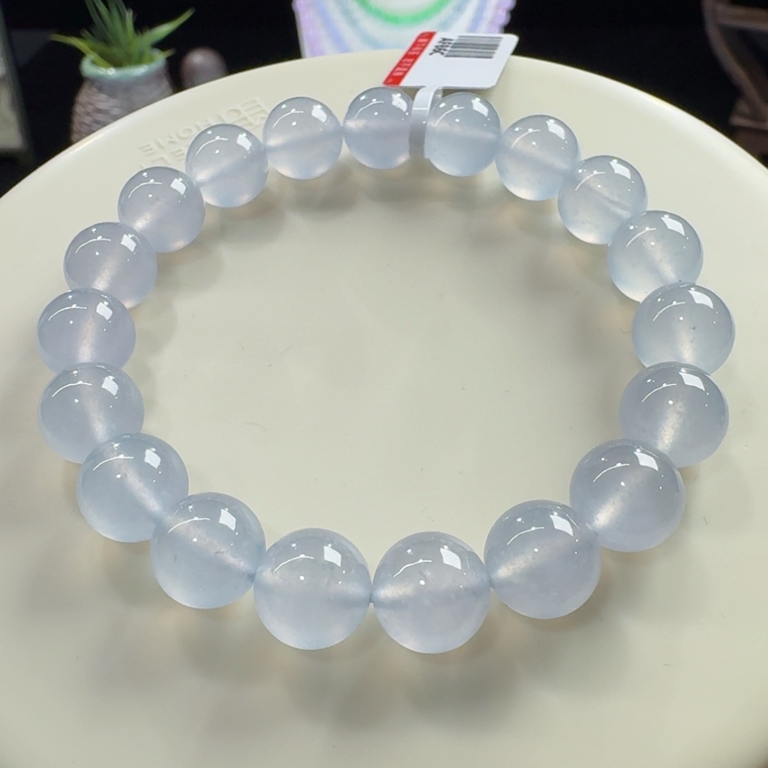 未镶嵌手链翡翠高冰玻蓝紫单圈10mm