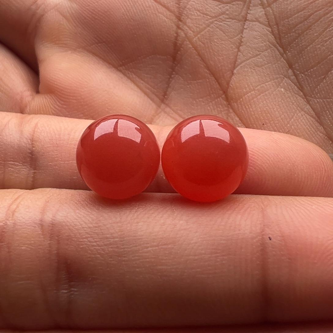 凡***人南红玛瑙未镶嵌圆珠10.1白纹