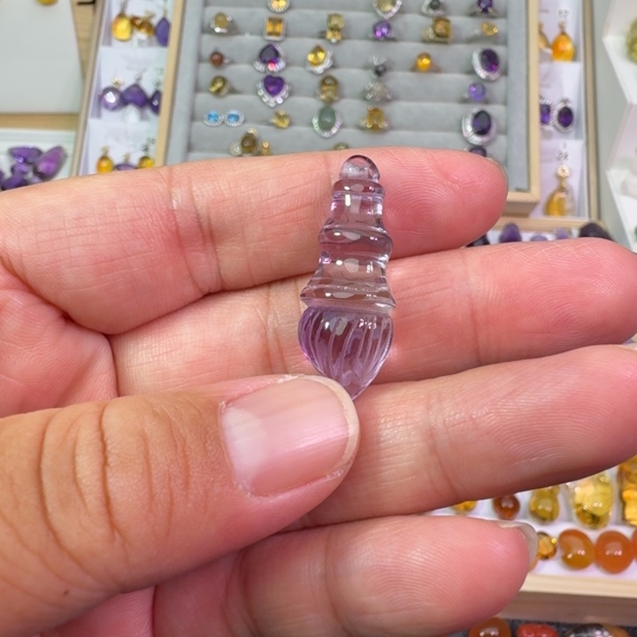 未镶嵌颈饰紫晶吊坠