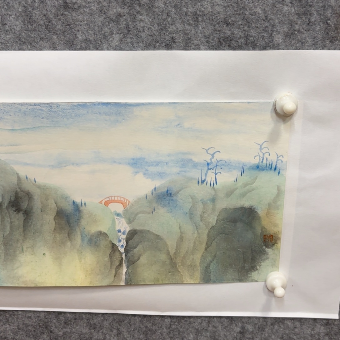 牛***闷国画火葫芦山水还是