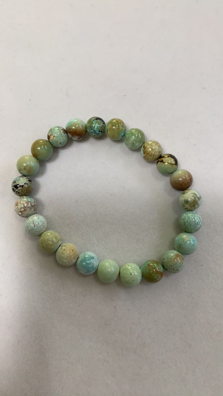 天然原矿绿松石单圈