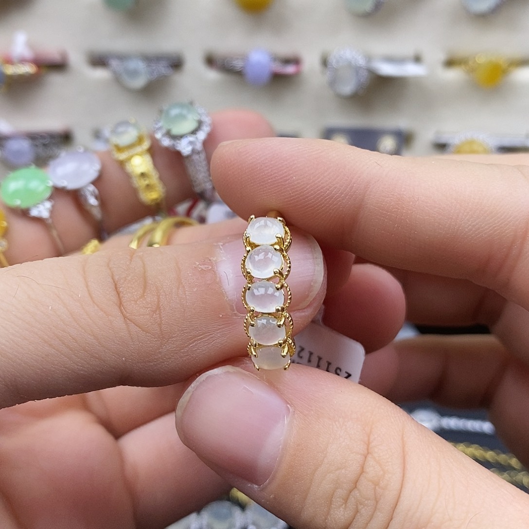 翡翠银S925镶嵌戒指