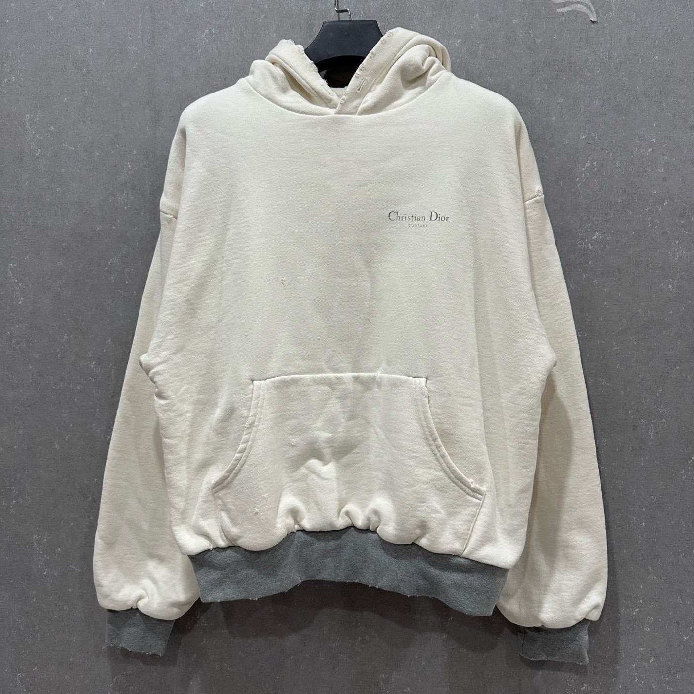 99新 DIOR/迪奥 破洞印花拼接卫衣 M码 005518