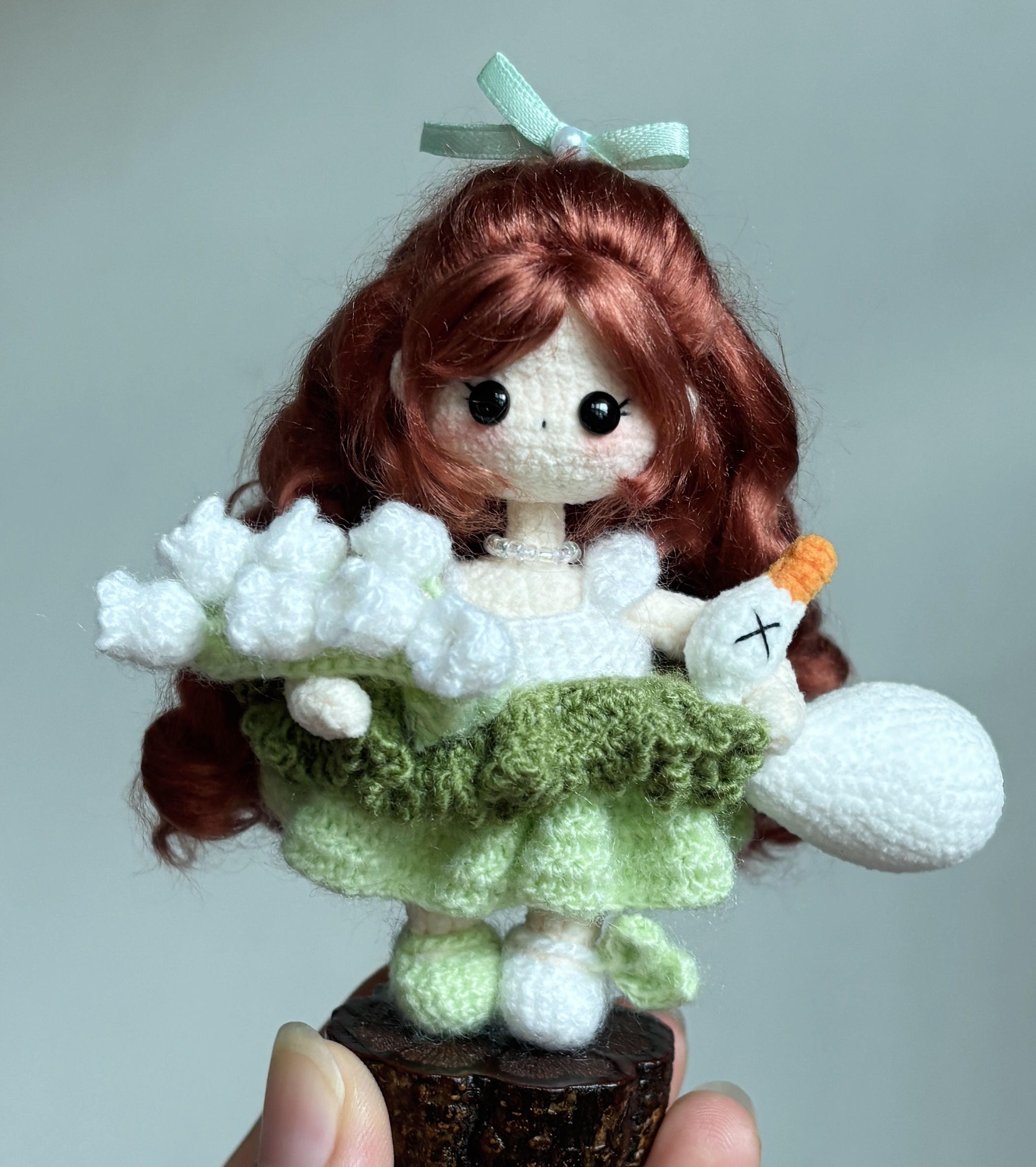 （直播选款直拍）钩织重工混线小羊鹅妹玩偶diy玩偶摆件软糖挂件