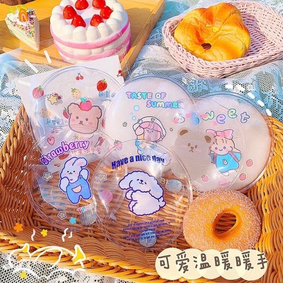 (3个)冬季卡通掰掰热迷你速热暖手宝便携凝胶铁片暖手宝反复使用