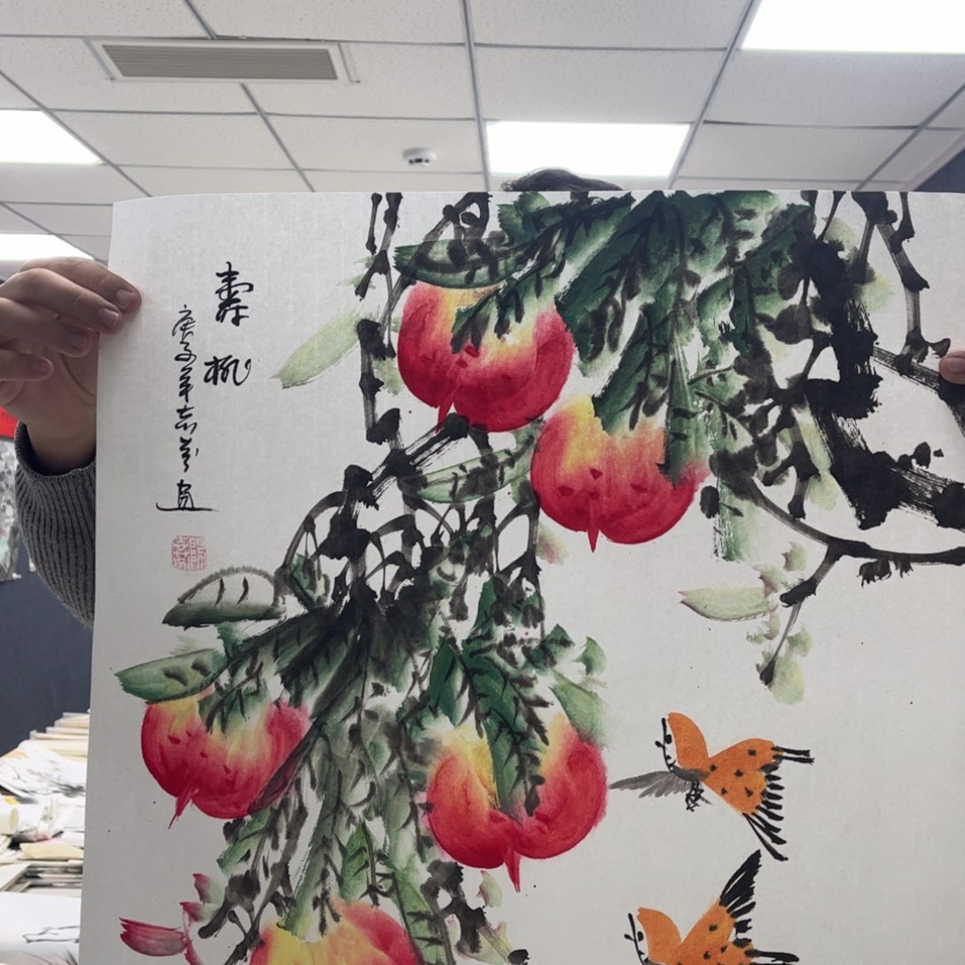 国画纯手绘无边框作品