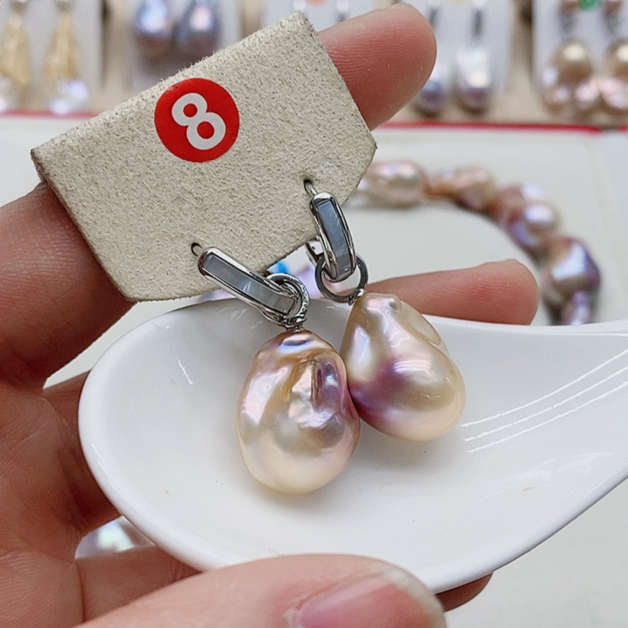 【闪购商品】淡水珍珠耳饰银S925镶嵌