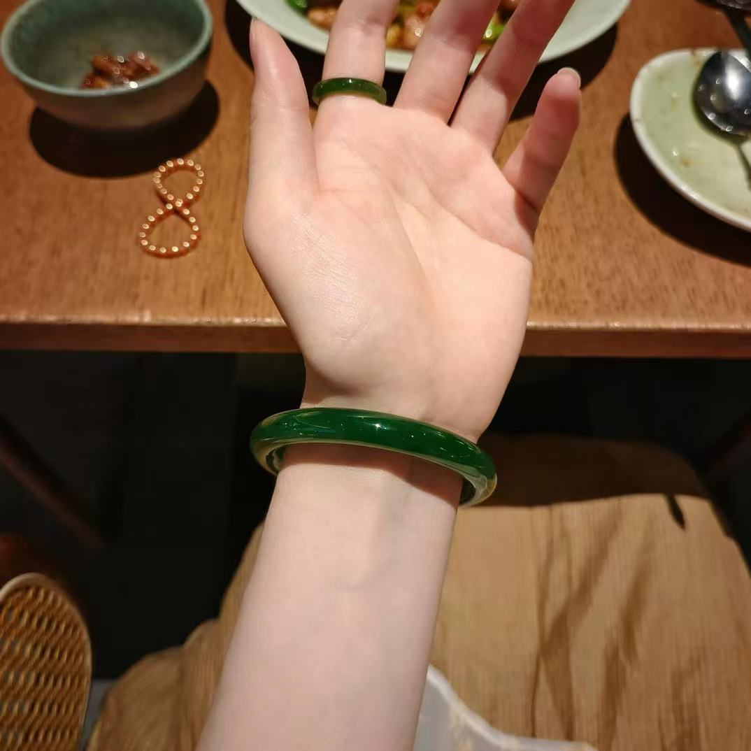 沐山高冰飘花手镯尺码表（勿拍）