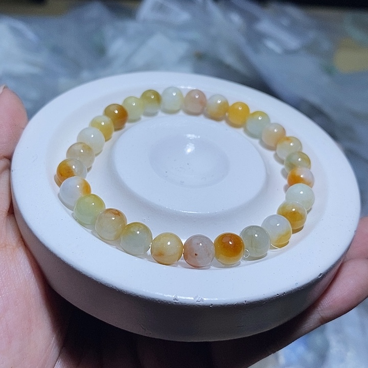 未镶嵌手串翡翠天然缅甸A货翡翠手串7.5