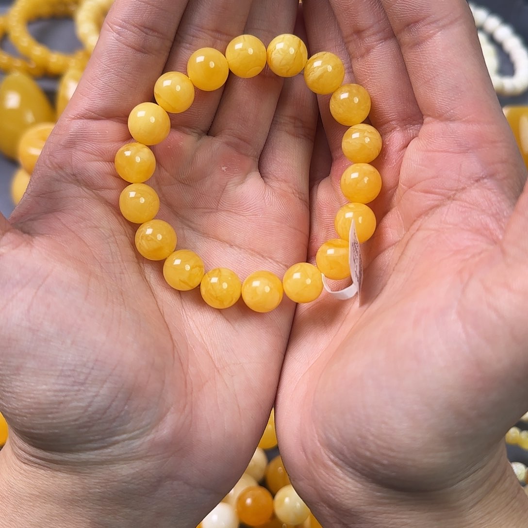 琥珀珠宝奇石未镶嵌11mm