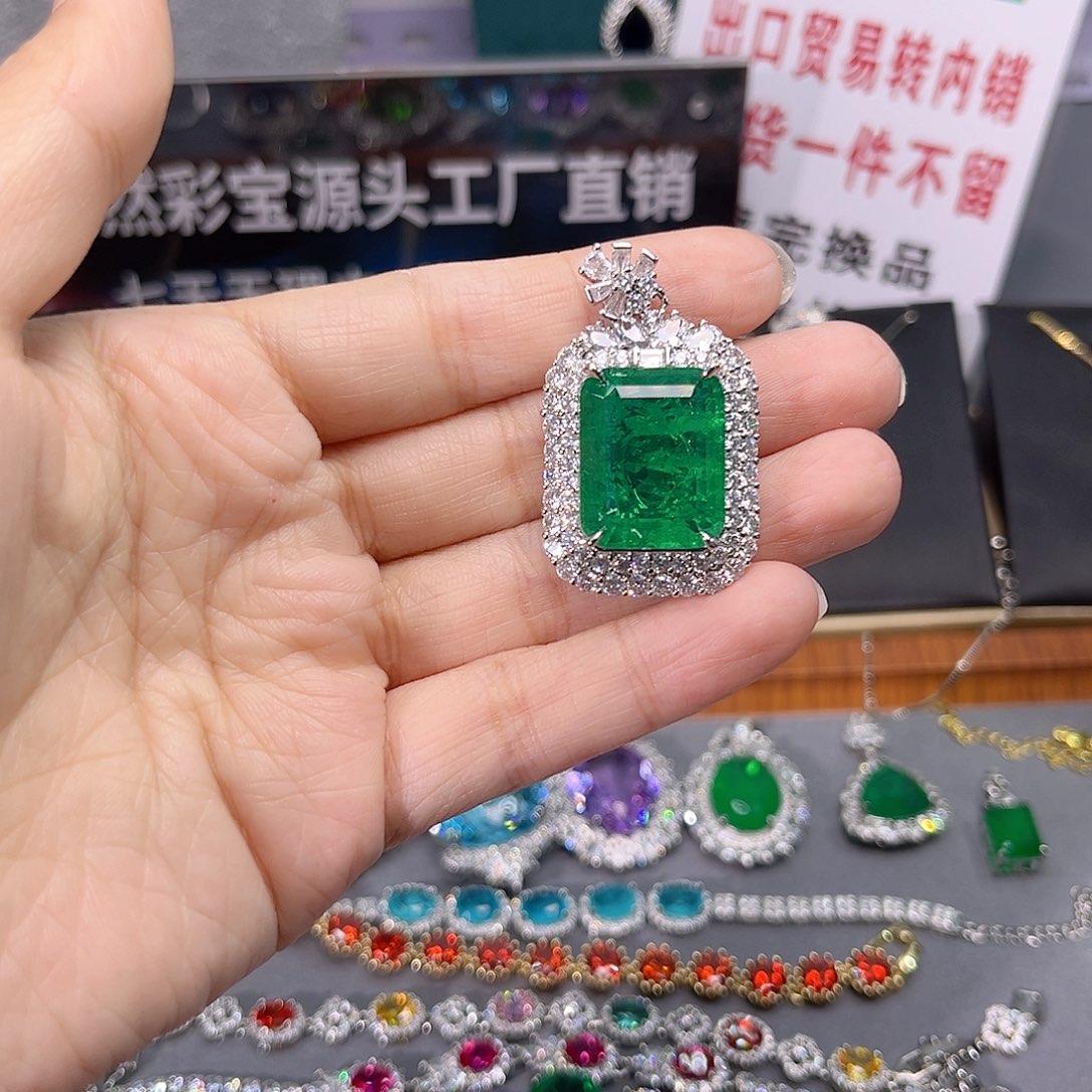 手链银S925镶嵌祖母绿叠加2单160价格n 40