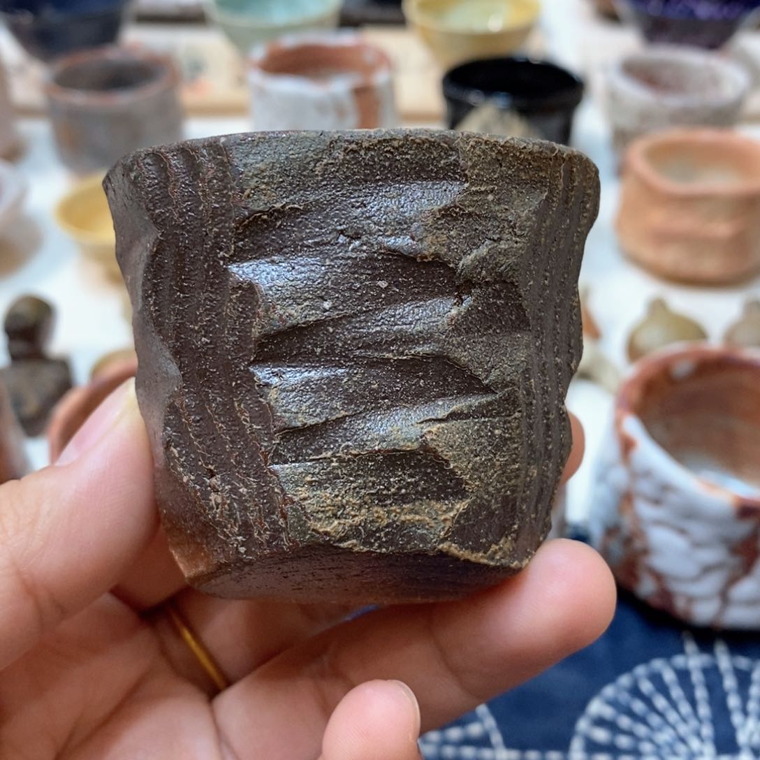 柴烧侘寂粗陶茶具 