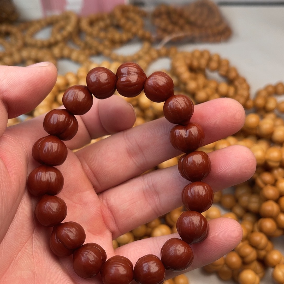 猴头核桃手串红屁桃15