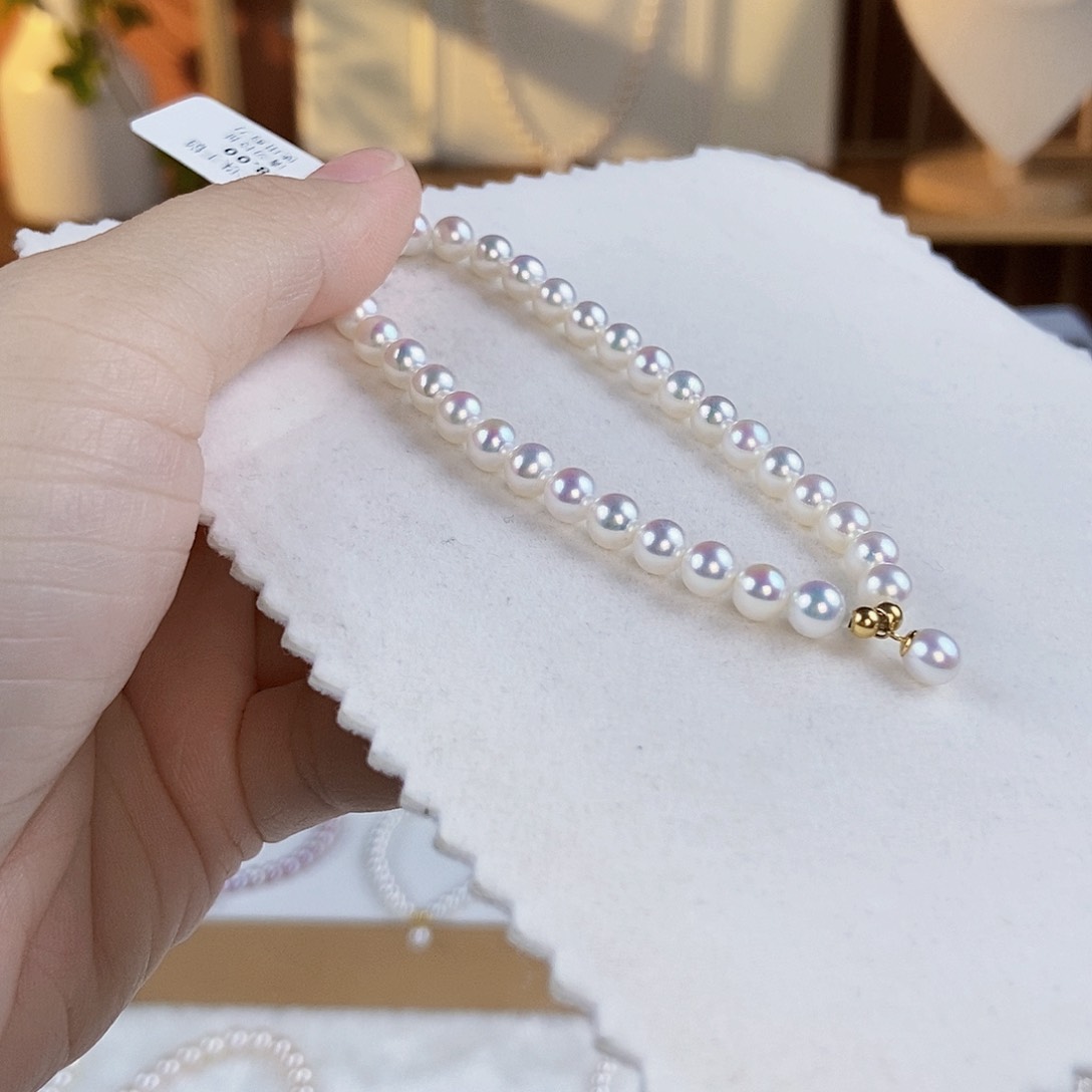 淡水珍珠手绳18K金镶嵌