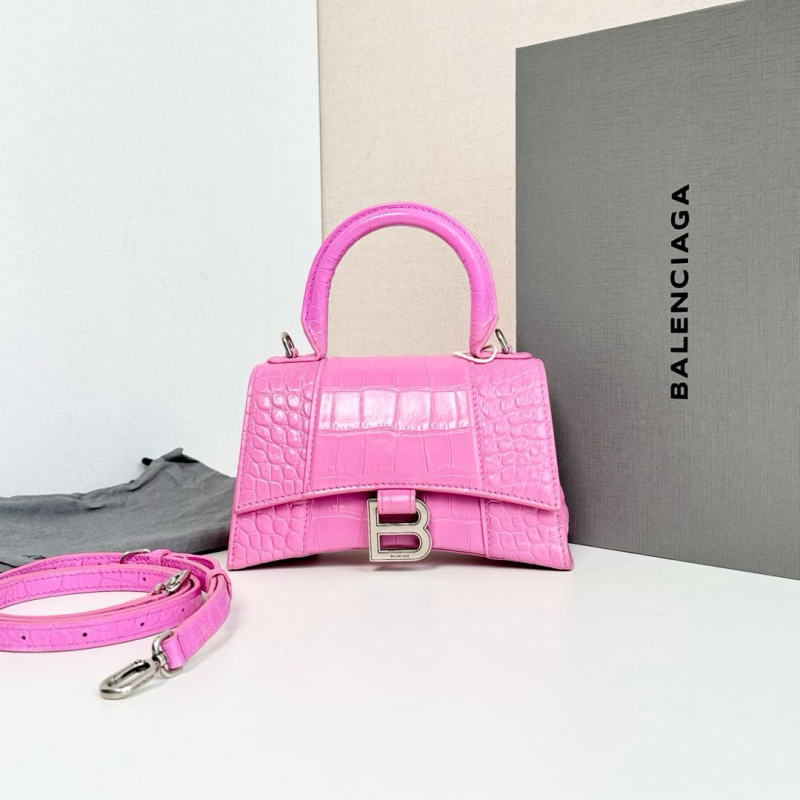 95新 Balenciaga/巴黎世家 98新巴黎世家粉沙漏包小号xs|S8091121
