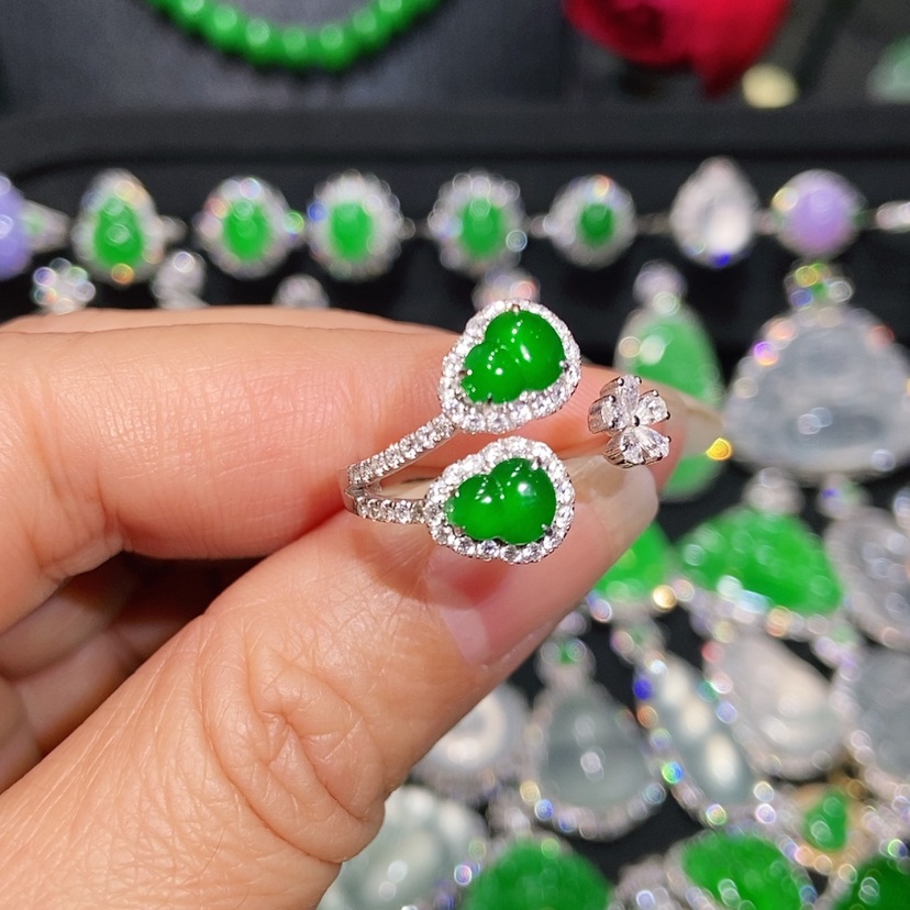 【闪购商品】翡翠戒指未镶嵌天然翡翠