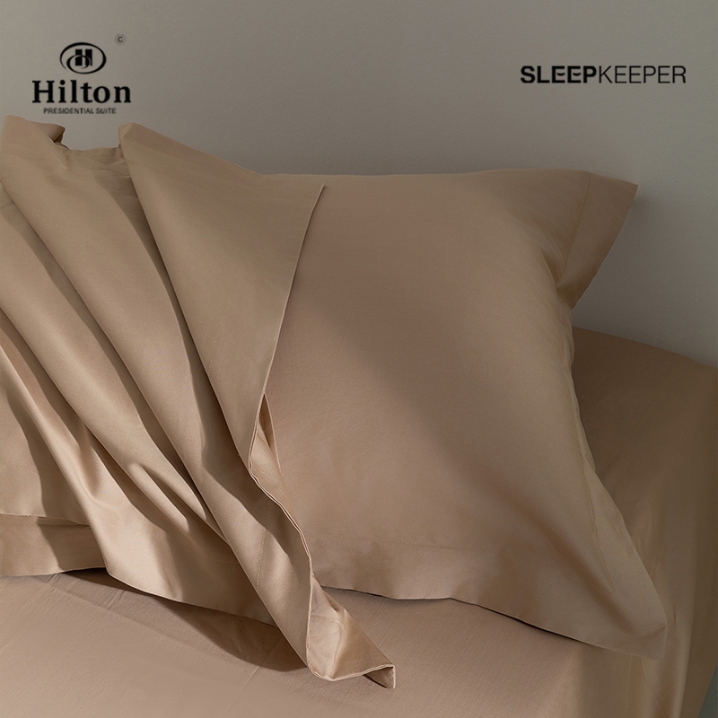 hilton酒店枕套50支全棉家用床上用品纯色素色丝滑奢华纯棉枕头套