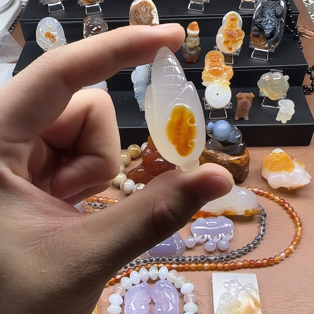 玛瑙/玉髓未镶嵌吊坠(不含链)