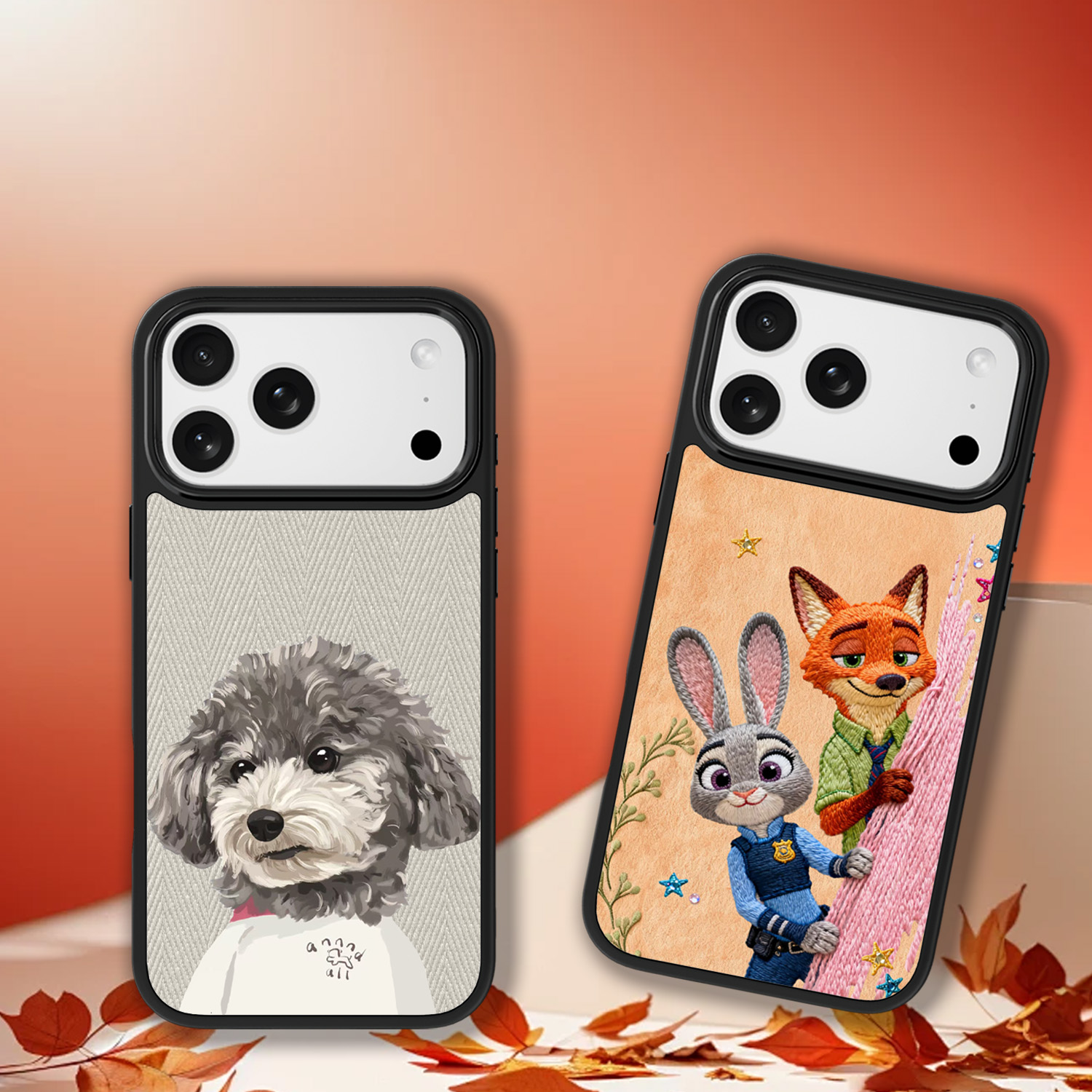 动物系列皮纹立体鎏金磁吸手机壳适用于苹果16/iphone15/pro/