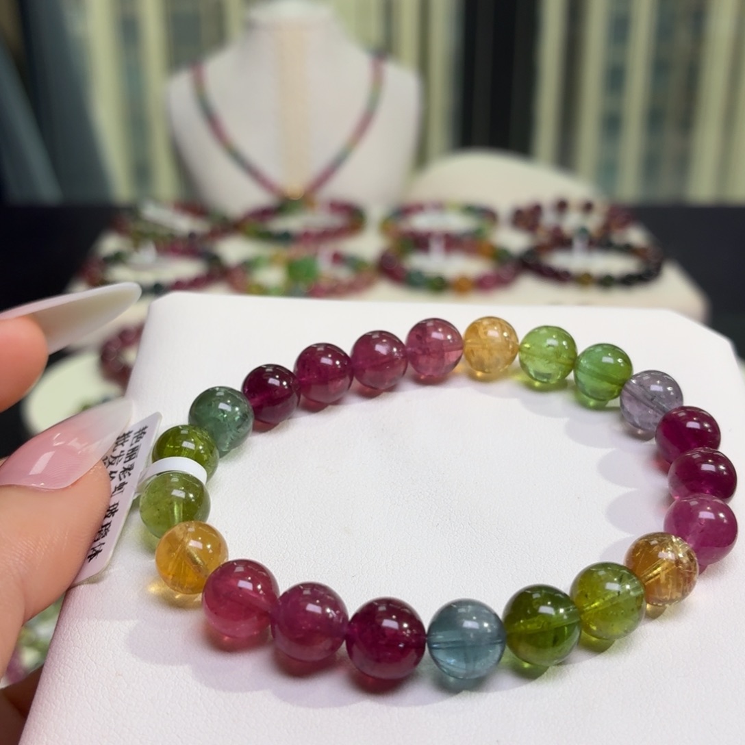 手链未镶嵌碧玺天然碧玺8+