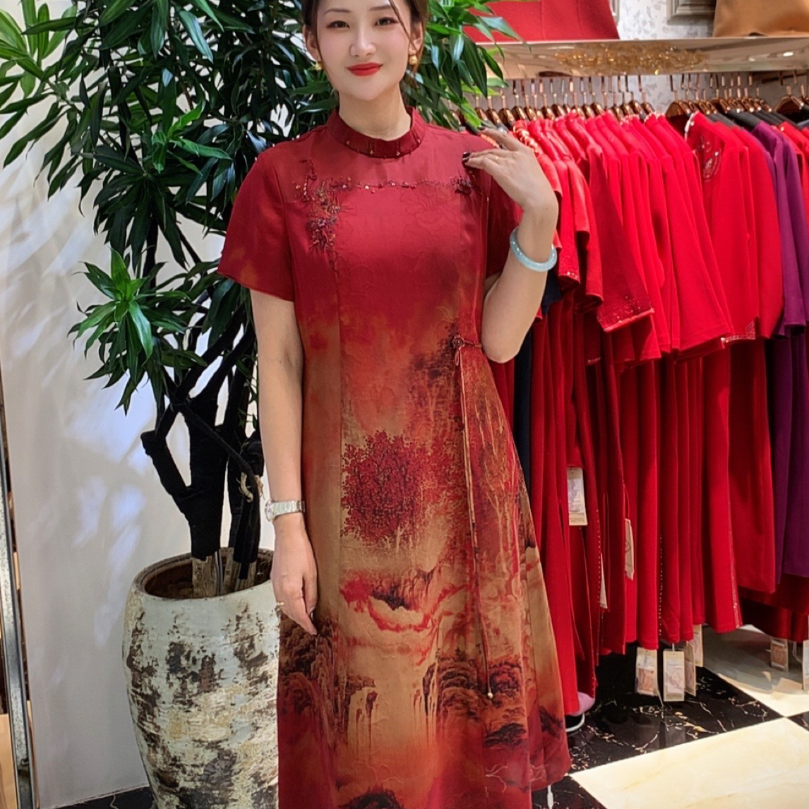 香云纱/改量款旗袍裙（断码清仓）