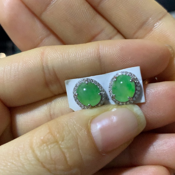 翡翠银S925镶嵌戒指