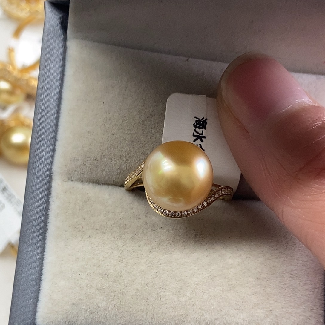 戒指海水珍珠18K金镶嵌