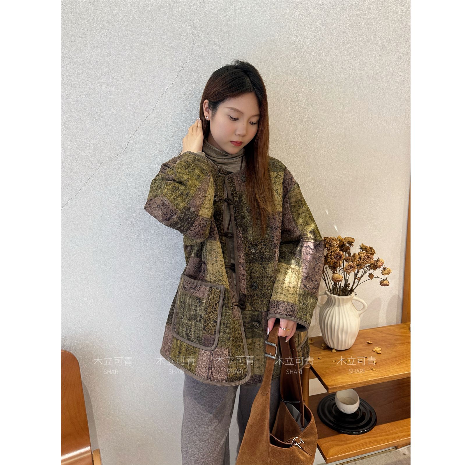 RAW STONE 25秋冬新款发热薄棉外套棉服保暖休闲慵懒复古民族风