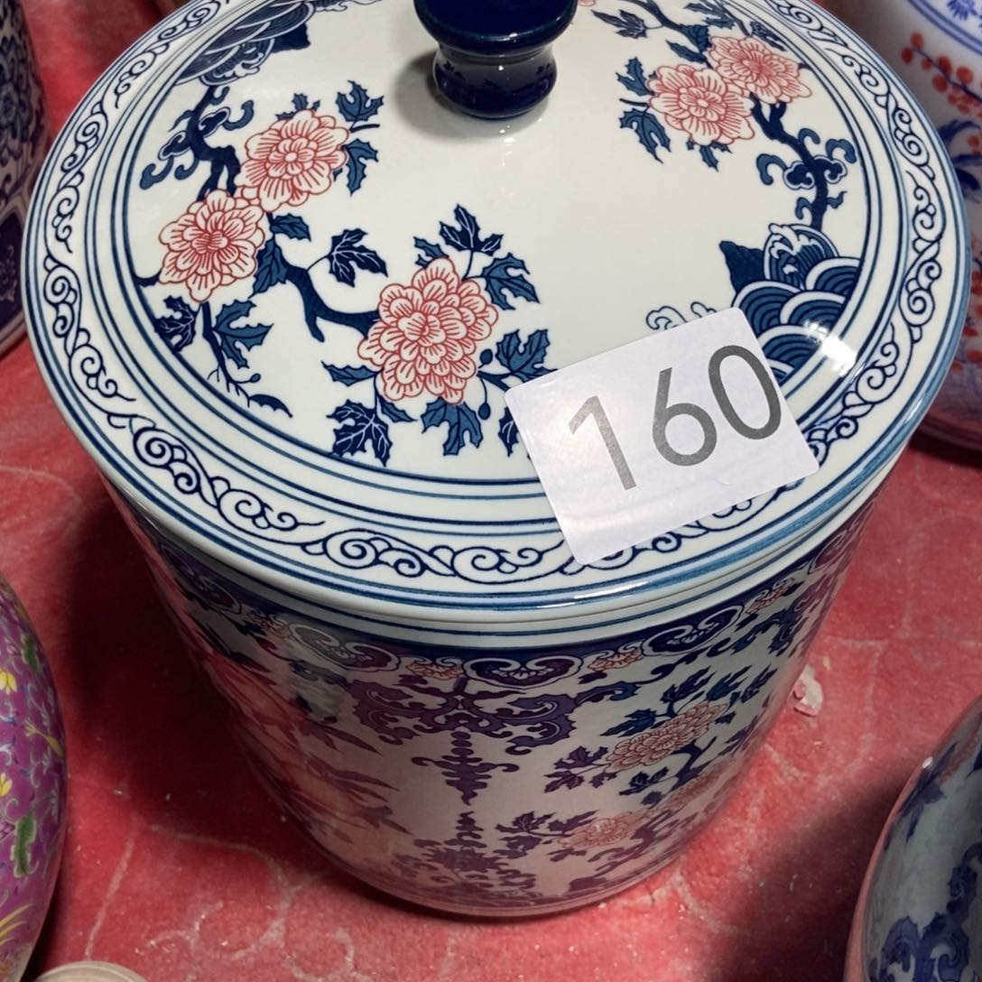 向***活瓷片景德镇陶瓷罐160