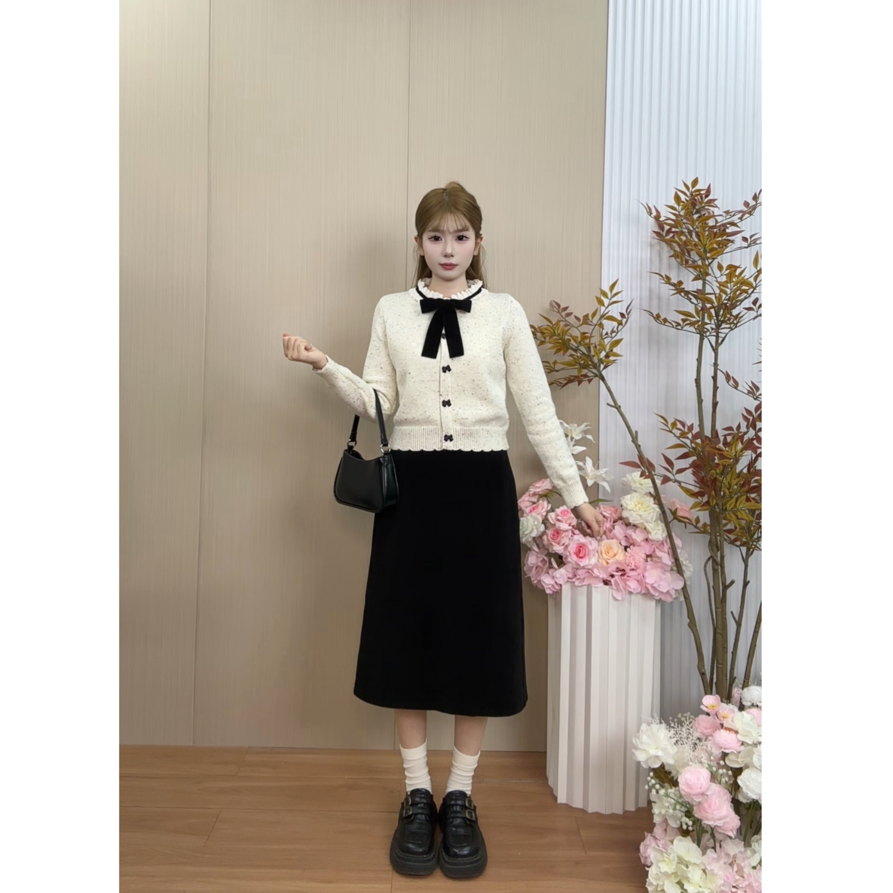 甜梦女装冬季新款韩版小香风时尚气质针织单上衣减龄显瘦