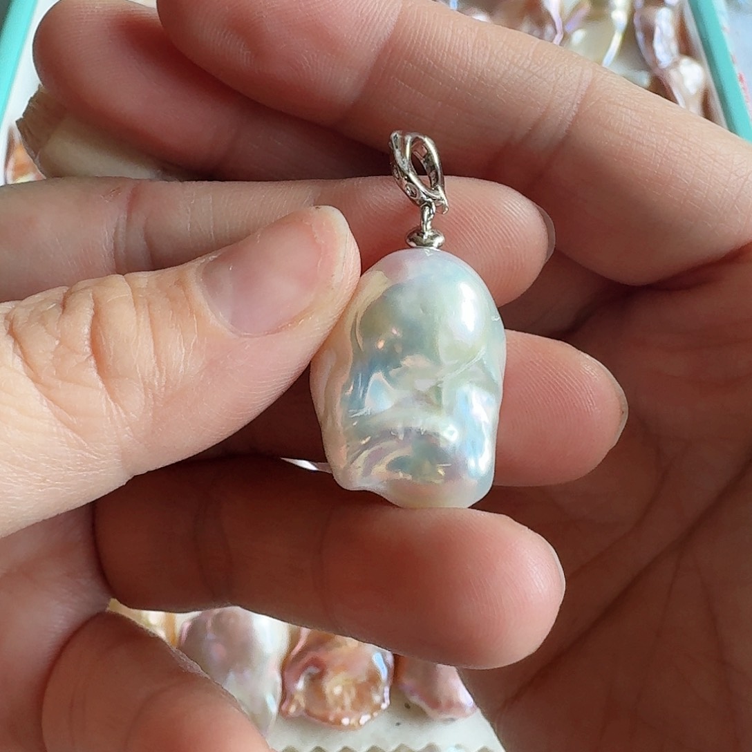 淡水珍珠颈饰银S925镶嵌