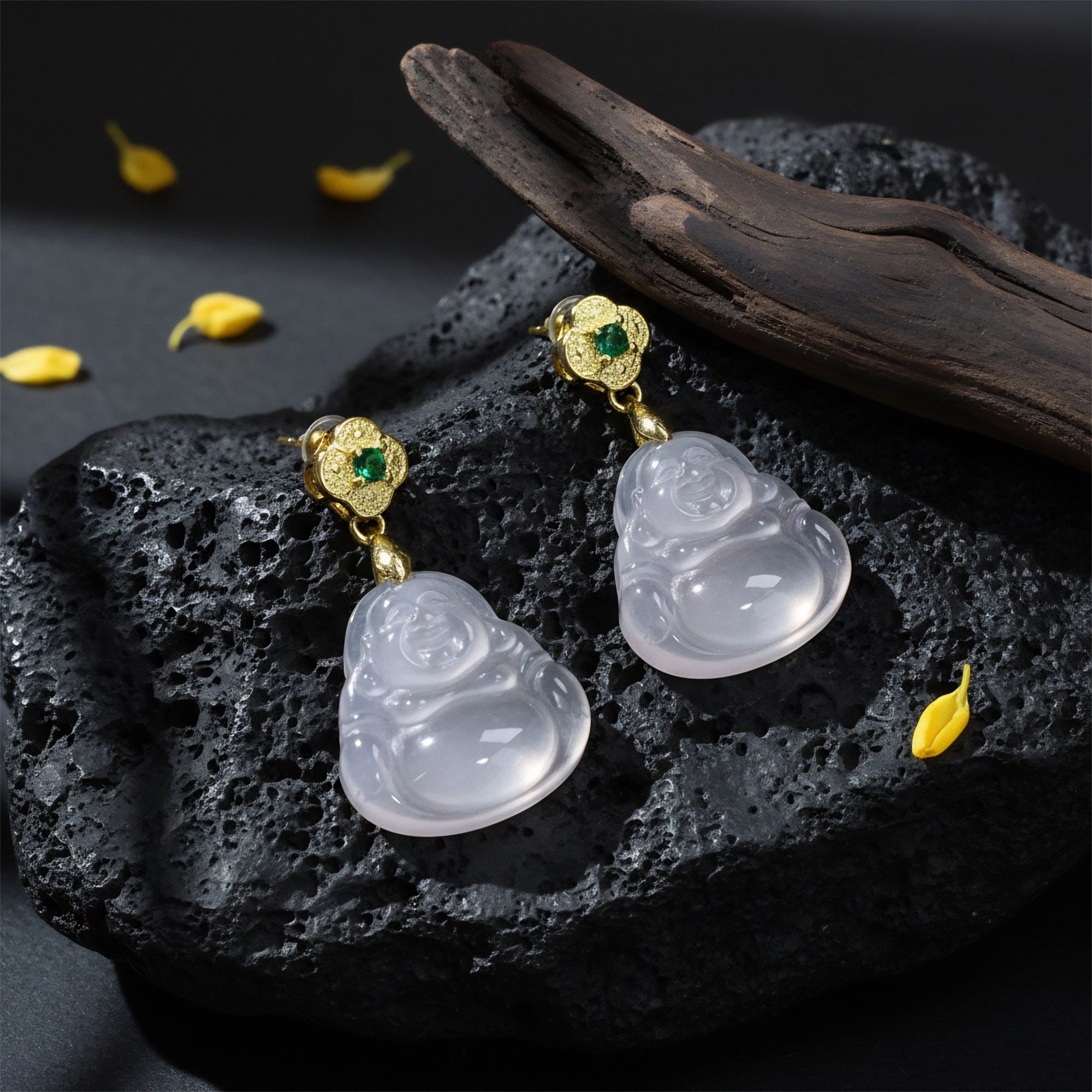 C11298-白阿赛白水晶佛公-配绳扣头-多样性发其一WR