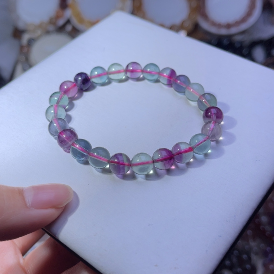 手串未镶嵌水晶萤石