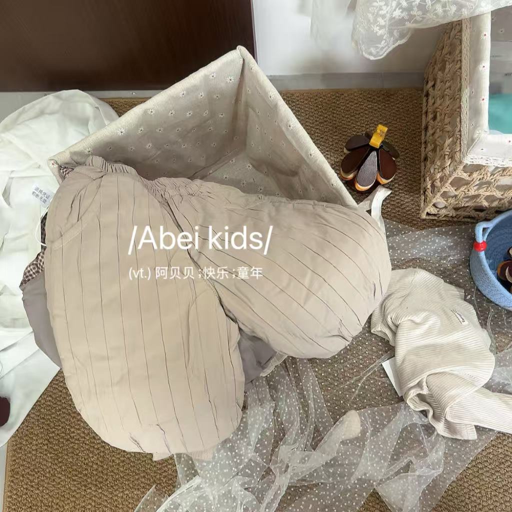 【XX6】浅杏色棉裤裤童装