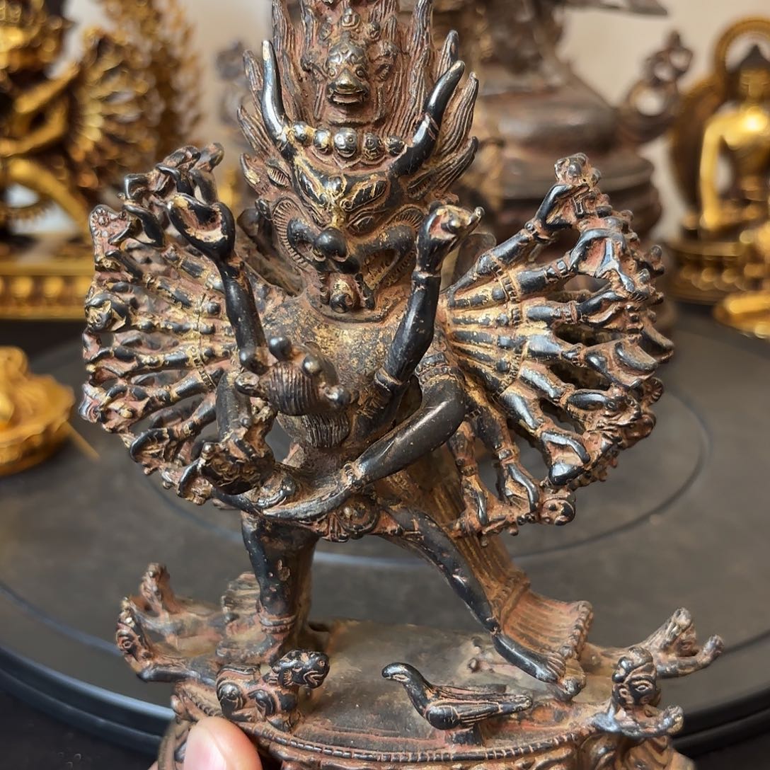 大威德金刚黄铜摆件