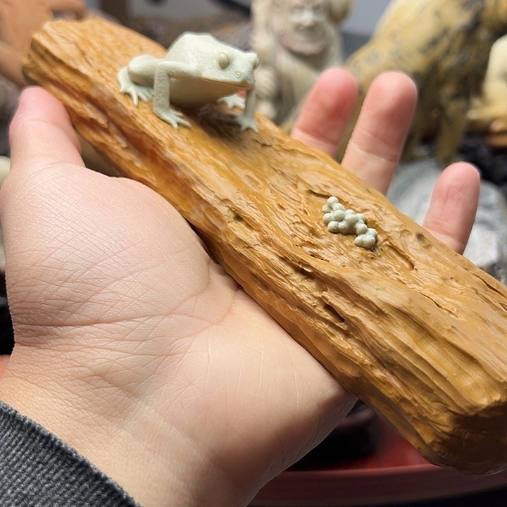 东北石松花石摆件